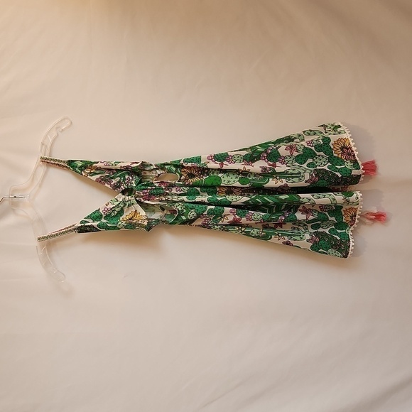 Trina Turk 'Cacti' Cut-Out Swimsuit Cover-Up Dress, Green Multicolor - Picture 3 of 4